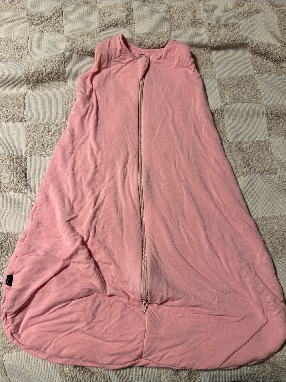 HALO Supersoft Pink Baby Sleep Sack with Front Zip